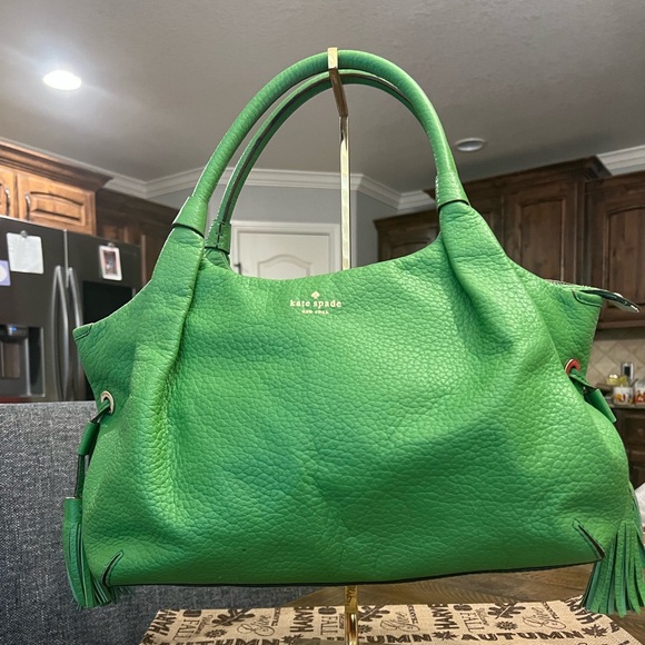 kate spade Handbags - Kate Spade Green Leather Tote Bag